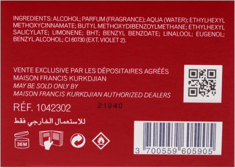 Maison Francis Kurkdjian Baccarat Rouge 540 Pure Perfume, 2.3 Fl Oz (Pack of 1)