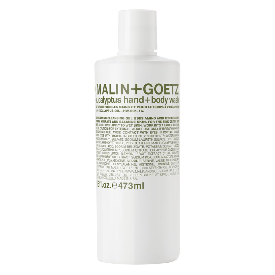 Malin + Goetz Rum Hand & Body Wash, 16 Fl. Oz. – Men & Women Natural Body Wash For All Skin Types, Foaming Hydrating Cleansing Gel, Cruelty-Free & Vegan