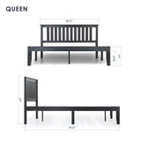 Mellow Naturalista Classic 12-Inch Solid Wood Platform Bed | Wooden Slats, No Box Spring Needed, Easy Assembly | Full, Espresso