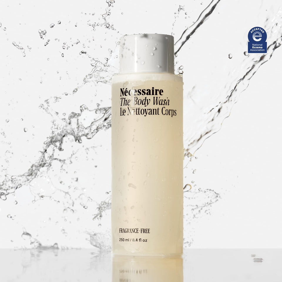 Nécessaire The Body Wash Eucalyptus — Multi-Oil Shower Gel Cleanser for Women + Men — Non-Comedogenic Body Wash with Niacinamide. 500ml/16.9 fl oz