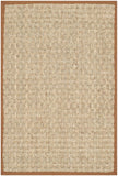 SAFAVIEH Area Rug 8x10 - Natural Fiber Collection - Large - Natural & Beige, Seagrass, Basketweave Pattern (NF114A)