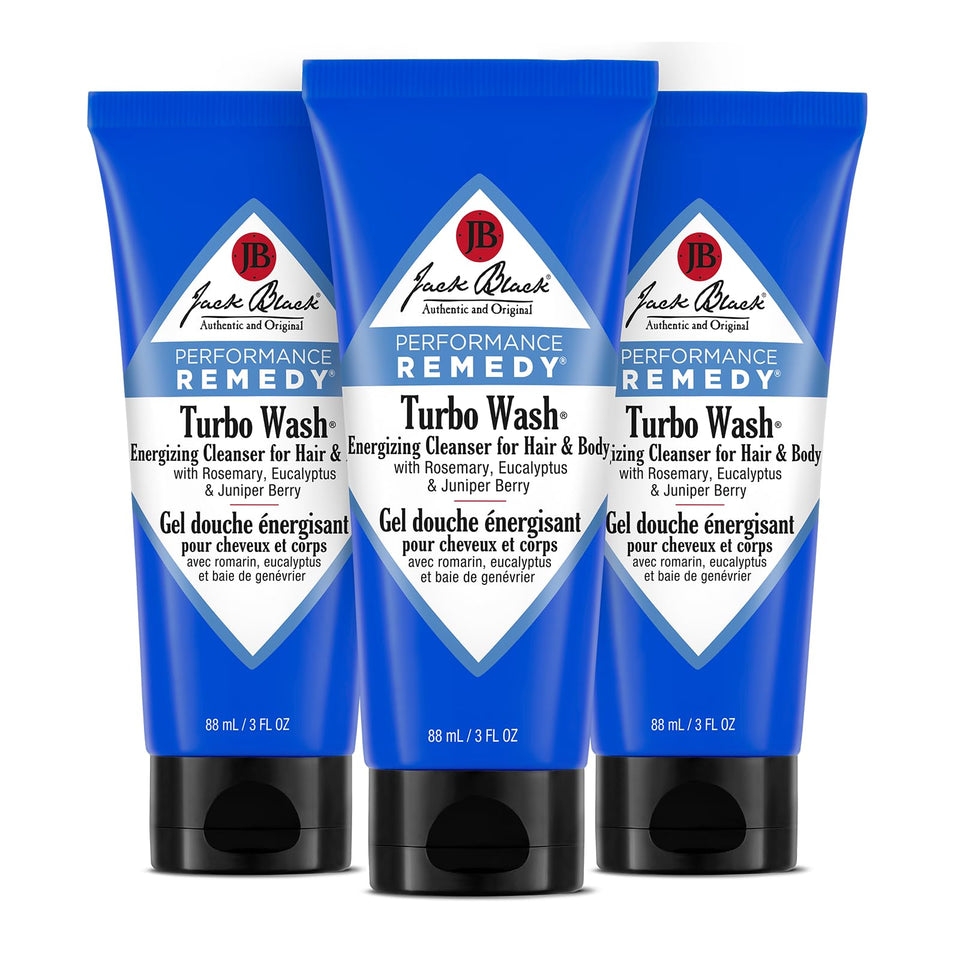 Jack Black Turbo Wash Energizing Body & Hair Cleanser, 33 Fl Oz – Rosemary, Eucalyptus & Juniper Berry – Mens Body Wash, Mens Shampoo, Skin Care, Hair Care, Dual-Purpose Body Wash Men, Sulfate–Free