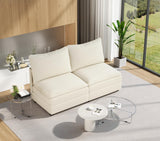 Vesgantti 142" U Shaped Sectional Couch, Comfy Cloud Modular Sectional Sofa with 2 Ottoman Deep Seat Chenille Modern Cloud Sofa, Modular Sofas for Living Room, Bedroom and Apartment, Beige