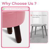 oakvivo 13in Small Foot Stool Ottoman, Round Faux Leather Foot Rest for Couch, Under Desk Pouf Footstool Footrest with Non-Skid Rubber Legs for Ling Room, Bedroom, 13''L x 13''W x 10.2''H, Green