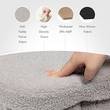 B FSOBEIIALEO Storage Ottoman Cube, Flowers Shaped Ottomans with Storage Foot Stool Footrest for Lving Room, Boucle Ottoman Seat for Dorm Room,Faux Teddy Fur, Cream White 12.6"x12.6"x12.6"