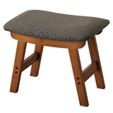 Foot Stool,Ottoman,Bamboo Small Sofa Foot Rest Under Desk,Extra Seating for Living Room, Bedroom and Kitchen(Brown Stool Legs - Beige Surface)