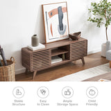 mopio Ensley TV Stand, Mid Century Modern for 55/60/65 inch TV, Farmhouse TV Stand, Entertainment Center with Storage, TV and Media Console for Living Room (Walnut, 59" Tall)