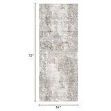 12x15 Area Rug for Living Room – Large Modern Neutral Abstract Thin Washable Carpet, Soft Low Pile Non-Slip Stain-Resistant for Bedroom Dining Room Home Office (Beige Grey)