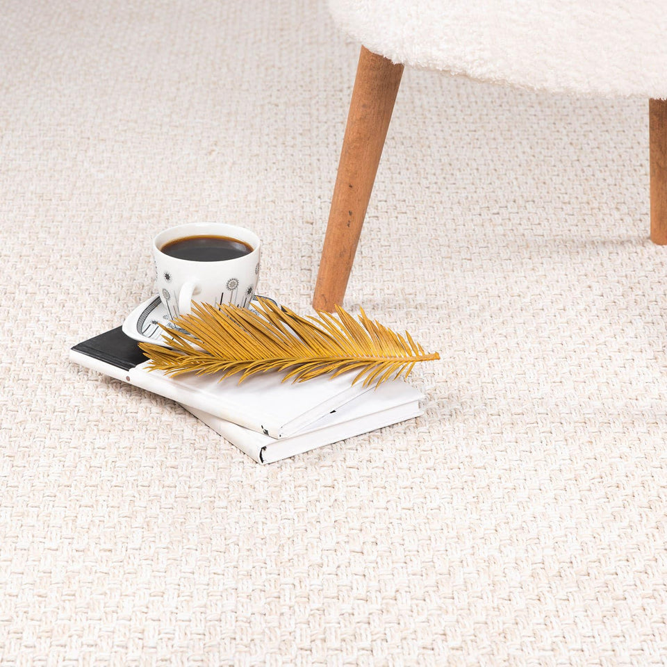 CAMILSON Easy Jute Rug 10x14, Indoor Outdoor Natural Color Fiber Area Rugs for Living Room Patio and Kitchen Rug Herringbone Woven Design Easy-Cleaning Washable Outside Carpet Alfombras 10 x 14