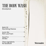 Nécessaire The Body Wash Eucalyptus — Multi-Oil Shower Gel Cleanser for Women + Men — Non-Comedogenic Body Wash with Niacinamide. 500ml/16.9 fl oz