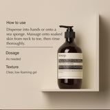 Aesop Geranium Leaf Body Cleanser | For All Skin Types To Cleanse Without Drying Out | Geranium Leaf, Mandarin Rind, Bergamot Rind | 16.9 oz / 500mL
