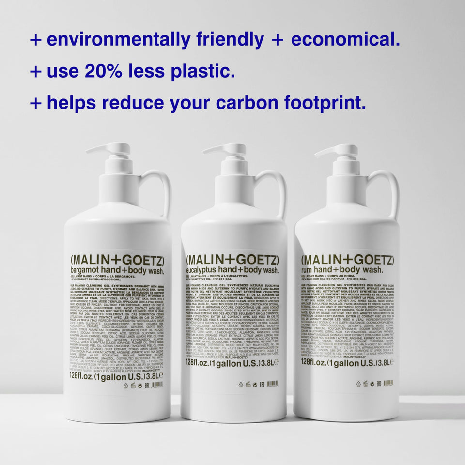 Malin + Goetz Rum Hand & Body Wash, 16 Fl. Oz. – Men & Women Natural Body Wash For All Skin Types, Foaming Hydrating Cleansing Gel, Cruelty-Free & Vegan