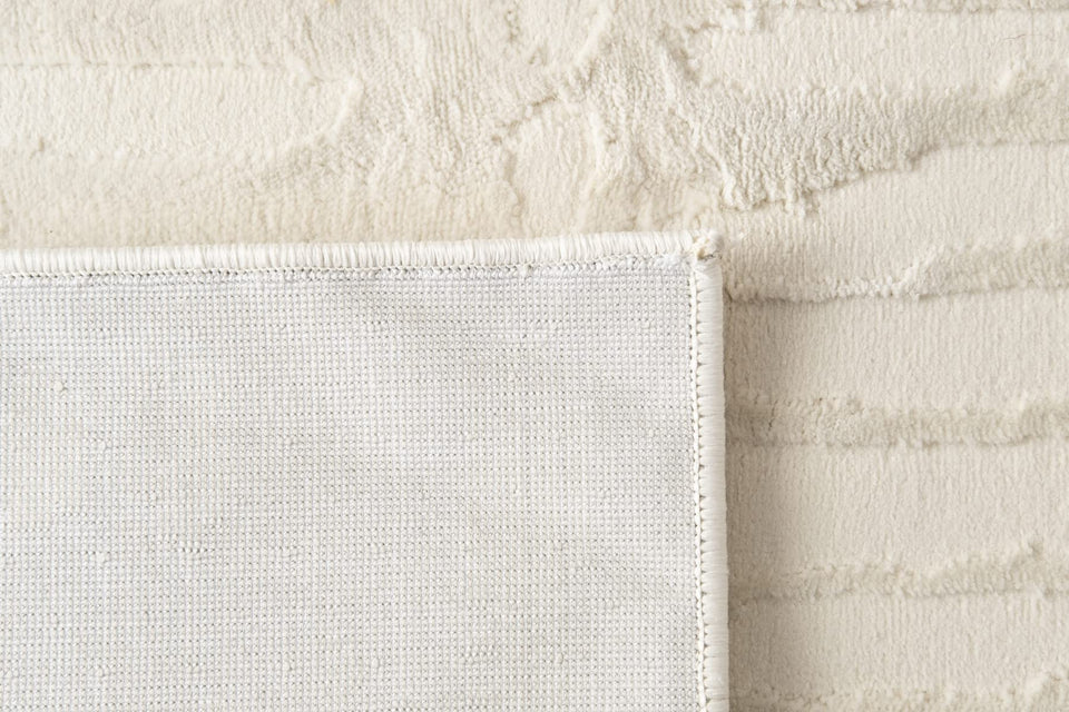 Revival Rugs Shell 5'3"x7'10" Washable Area Rug for Living Room Bedroom - 100% Recycled Oeko-TEX Certified, Medium Pile, Beige, Cream