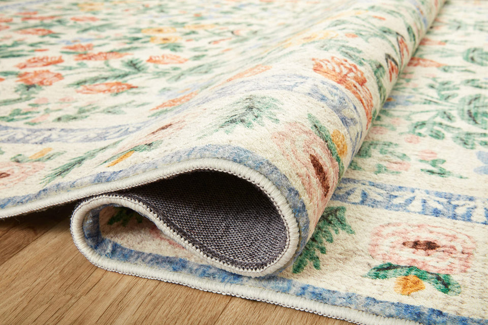 Loloi Rifle Paper Co. Eden Collection EDE-02 Mughal Garden Cream 7'-6" x 9'-6" Area Rug