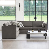 CHITA Oversized Modular Sectional Sofa, FSC Certified L Shaped Sectional Couches for Living Room, 112 inch Width,4 Seat Modular Sofa with Storage Ottoman, Linen
