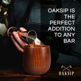 Oaksip The Original Charred Wooden Bourbon Drinking Glass | Charred Old Fashioned Glass | Bourbon Gifts for Men, Dad, or Brother | Whiskey Gifts