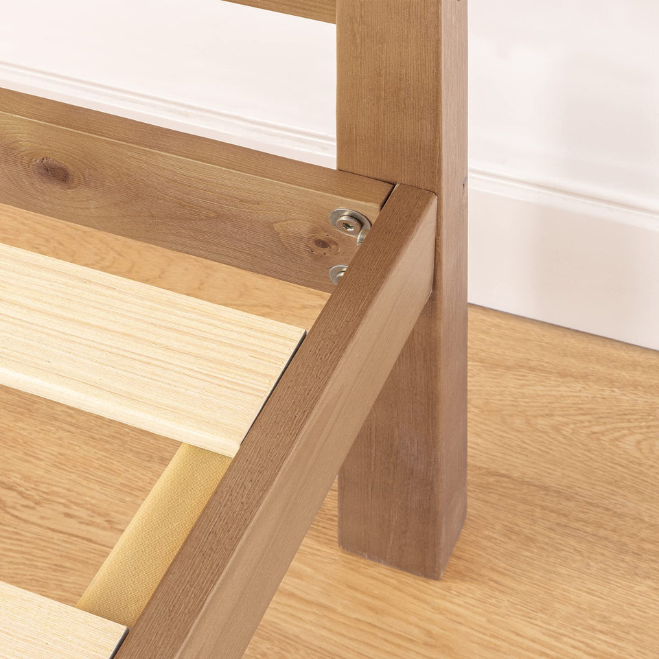 Mellow Naturalista Classic 12-Inch Solid Wood Platform Bed | Wooden Slats, No Box Spring Needed, Easy Assembly | Full, Espresso