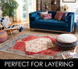 SAFAVIEH Area Rug 9x12 - Natural Fiber Collection - Large - Natural Brown, Handmade Jute, Farmhouse Style, Chunky Textured Thick Pile (NF447A)