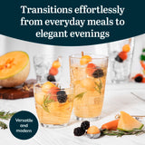 Libbey Ascent Tumbler and Rocks Drinking Glasses Set of 16, Glass Drinking Glasses with Curvature, Versatile Glassware Set for Parties and More