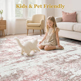 Area Rugs for Living Room: 12x15 Abstract Washable Rug Modern Neutral Large Soft Stain Resistant Non-Slip Backing Machine Table for Bedroom Dining Room Indoor Home Office Carpet - Gold Brown