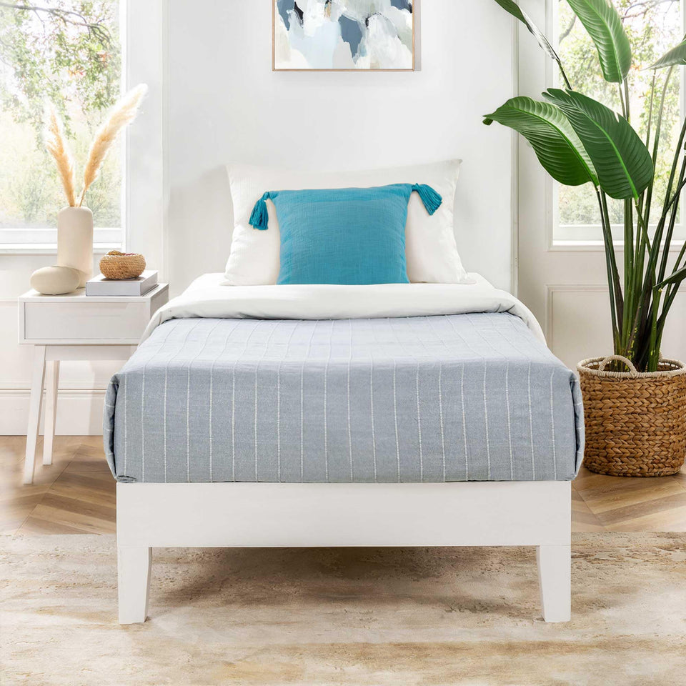 Mellow Naturalista Classic 12-Inch Solid Wood Platform Bed | Wooden Slats, No Box Spring Needed, Easy Assembly | Full, Espresso