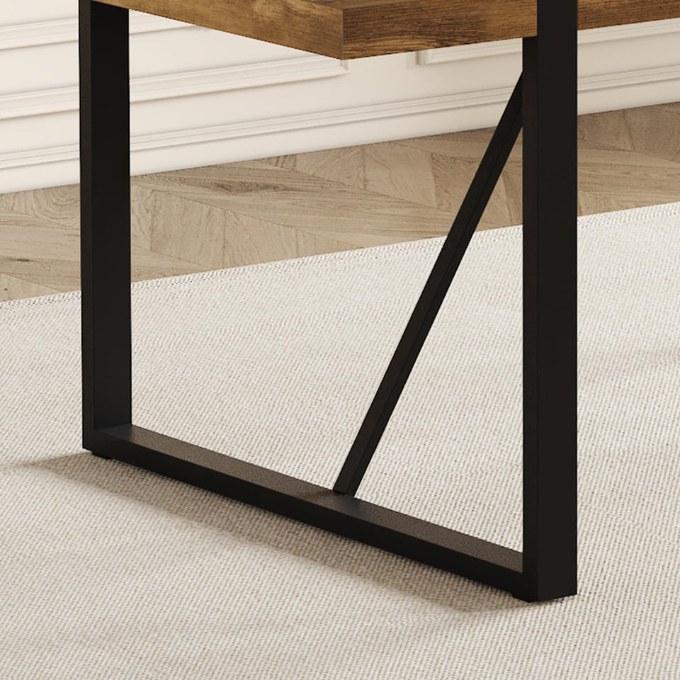 MUUOKY Dining Table Set for 4, Modern 55'' Wood Dinette Table Set for 4 with Fabric Dining Chairs,Table and Chairs Set of 4,Ideal for Kitchen Dining Room