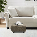 CAROLMADE Small Foot Stool Ottoman Footstool with Legs Under Desk Footrest for Living Room Bedroom and Office, Soft Ivory White