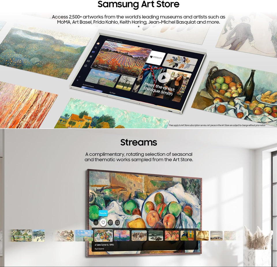 SAMSUNG 65-Inch Class QLED 4K LS03D The Frame Series Quantum HDR Smart TV w/Dolby Atmos, Art Mode, Anti-Reflection, Customizable Frame, Slim Fit Wall Mount with Alexa Built-in (QN65LS03D, 2024 Model)