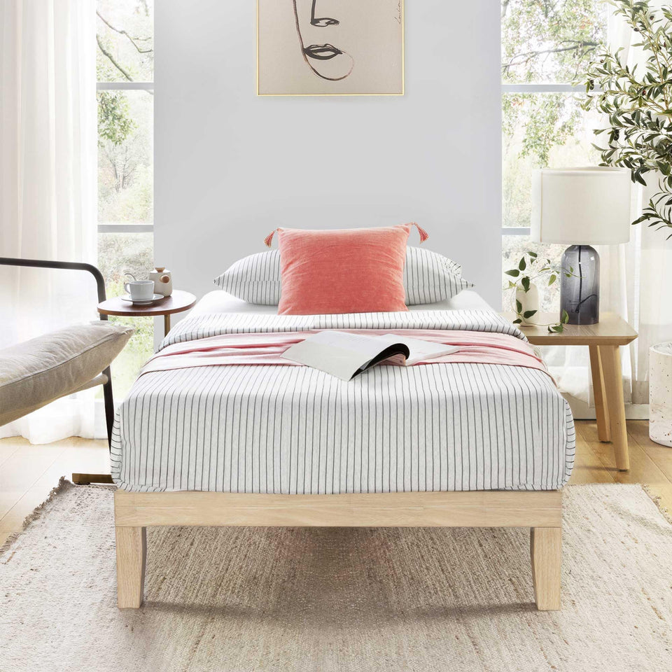 Mellow Naturalista Classic 12-Inch Solid Wood Platform Bed | Wooden Slats, No Box Spring Needed, Easy Assembly | Full, Espresso