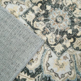 TOPRUUG Washable Oriental Area Rug - 12x15 Rugs for Living Room Soft Carpet for Bedroom Waterproof Floral Distressed Indoor Stain Resistant Non-Shedding Floor Carpets (Green, 12x15)