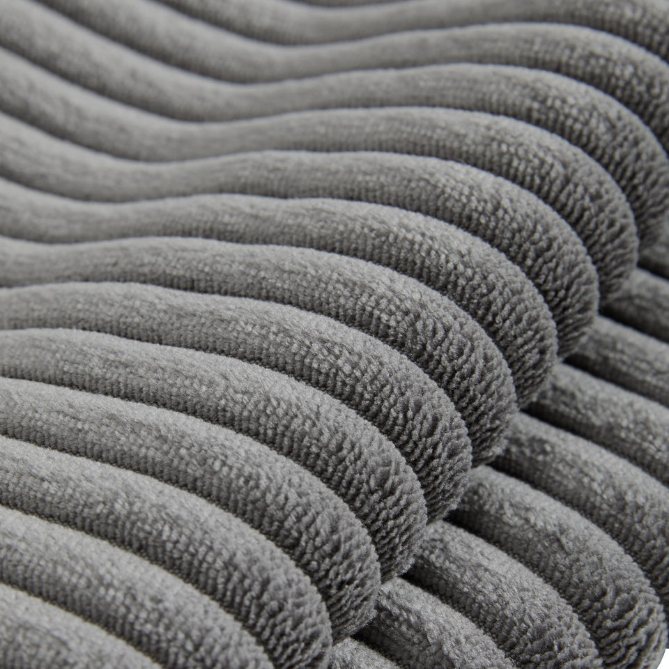 Sectional Cloud Boneless Sofa Couches for Living Room-113'' Beige 3 Seater U-Shaped Modern Lounge Couch-No Assembly Modular Corduroy Convertible Sponge Sleeper Sofas with Chaise for Home House