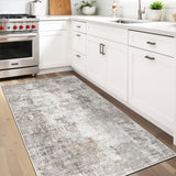 12x15 Area Rug for Living Room – Large Modern Neutral Abstract Thin Washable Carpet, Soft Low Pile Non-Slip Stain-Resistant for Bedroom Dining Room Home Office (Beige Grey)