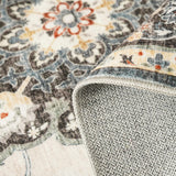 TOPRUUG Washable Oriental Area Rug - 12x15 Rugs for Living Room Soft Carpet for Bedroom Waterproof Floral Distressed Indoor Stain Resistant Non-Shedding Floor Carpets (Green, 12x15)