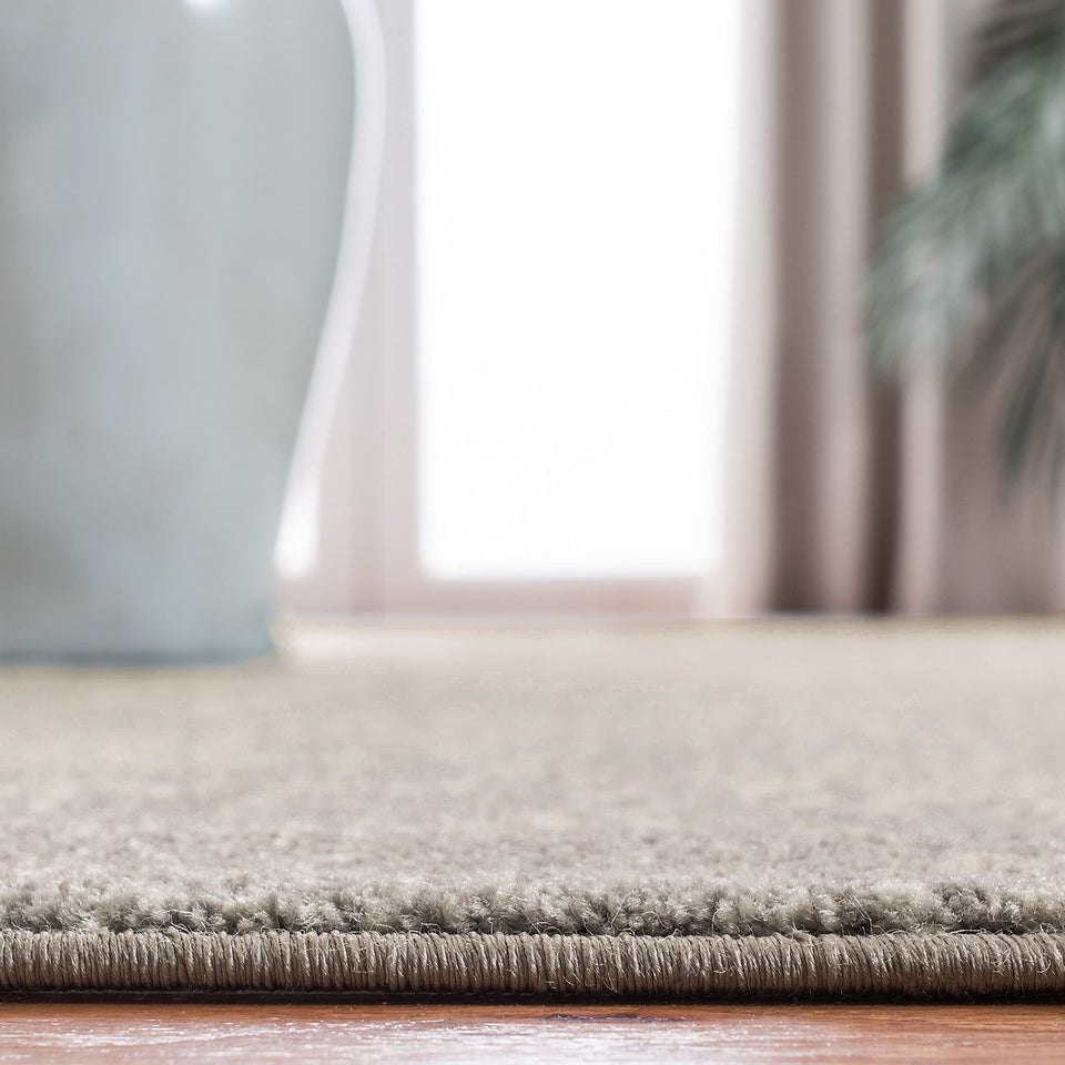 SAFAVIEH Evoke Collection Area Rug - 9' x 12', Ivory & Taupe, Oriental Distressed Design, Non-Shedding & Easy Care, Ideal for High Traffic Areas in Living Room, Bedroom (EVK256E)