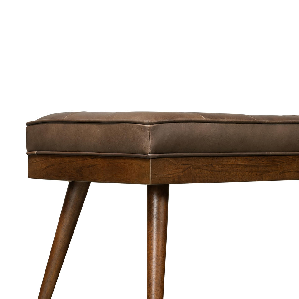 POLY & BARK Napa 72" Apartment Sofa – Italian-Tanned Full-Grain Pure-Aniline or Semi-Aniline Leather, Feather-Down Cushioning, Kiln-Dried Solid Wood Frame, Walnut Legs - Cognac Tan