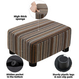 CAROLMADE Small Foot Stool Ottoman Footstool with Legs Under Desk Footrest for Living Room Bedroom and Office, Soft Ivory White