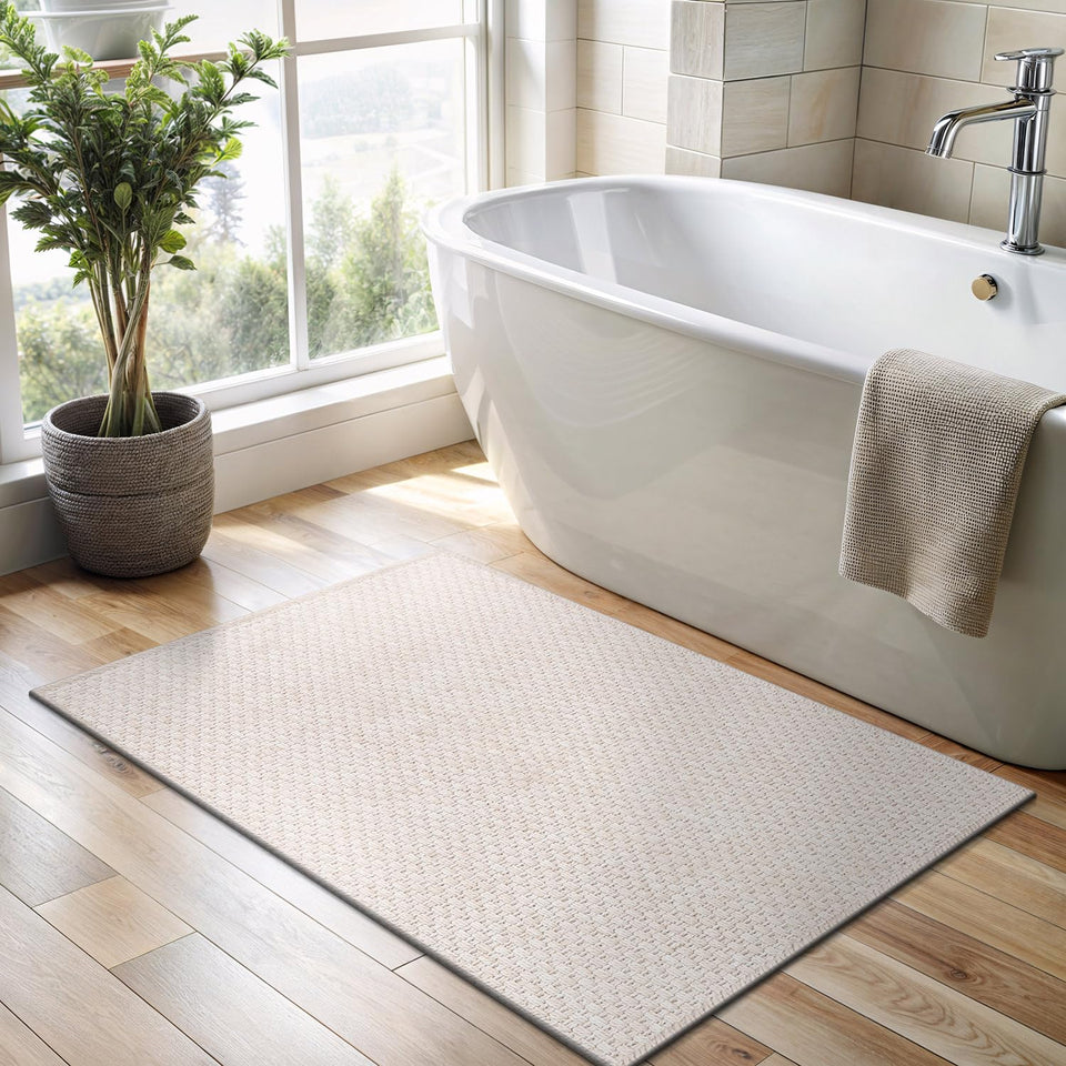 CAMILSON Easy Jute Rug 10x14, Indoor Outdoor Natural Color Fiber Area Rugs for Living Room Patio and Kitchen Rug, Sisal Boho Woven Design, Easy-Cleaning, Washable Outside Carpet Alfombras (10 x 14)