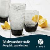 Libbey Ascent Tumbler and Rocks Drinking Glasses Set of 16, Glass Drinking Glasses with Curvature, Versatile Glassware Set for Parties and More