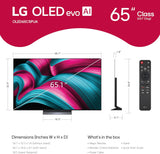 LG 65-Inch Class OLED evo AI 4K C5 Series Smart TV w/Dolby Atmos, Dolby Vision, HDR10, AI Super Upscaling 4K, Filmmaker Mode, Wow Orchestra, Alexa Built-in (OLED65C5PUA, 2025)
