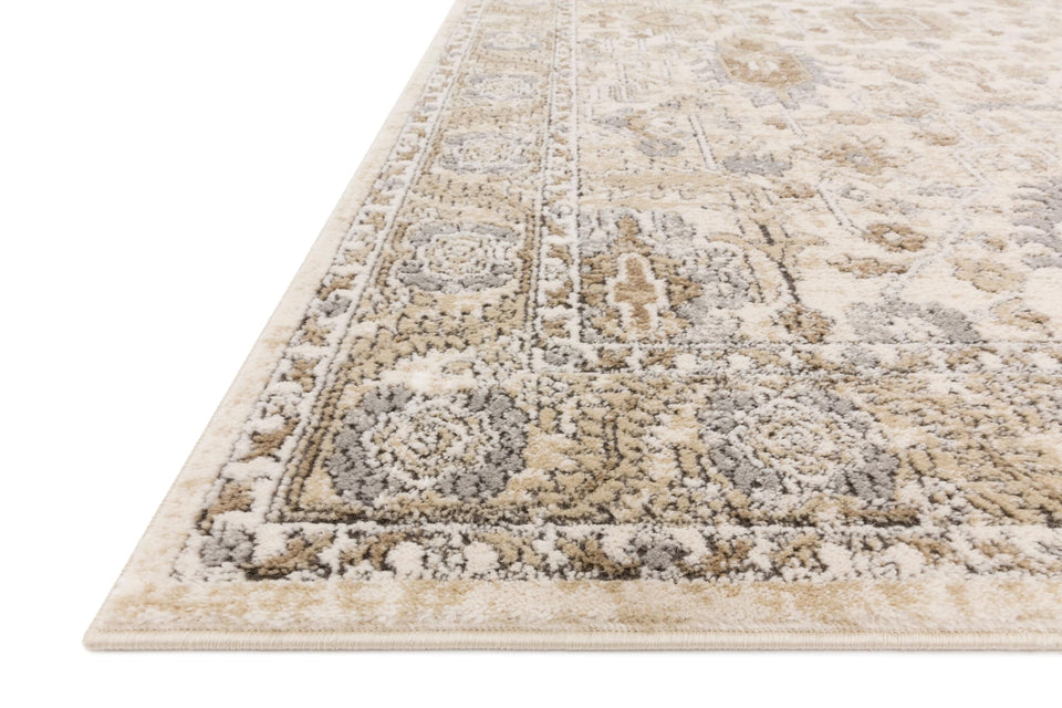 Loloi Teagan Collection TEA-03 Ivory/Sand 9'-9" x 13'-6" Area Rug, Large, Soft Neutral Rug, High-Traffic for Living Room, Bedroom, Home Office, Dining Area