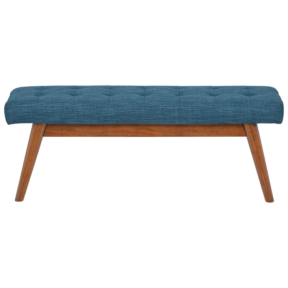 Amazon Basics Small Ottoman Foot Rest, Mid-Century Modern X Square Polyester Foot Stool, Linen, Ivory White, 18"D x 19.8"W x 18.3"H (Previously Rivet Brand)