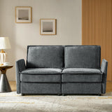 HULALA HOME 127'' Modular Sectional Sofa, Oversized U Shaped Couch with Storage Ottoman, Comfy Chenille Sofa with Deep Seat, 6 Seat Convertible Couches for Living Room, Beige