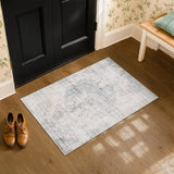 Neutral Living Room Rug - 10x14 Farmhouse Beige Brown Large Area Rug for Dining Room, Bedroom, Low Pile Lightweight Washable