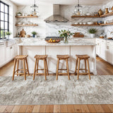 12x15 Area Rug for Living Room – Large Modern Neutral Abstract Thin Washable Carpet, Soft Low Pile Non-Slip Stain-Resistant for Bedroom Dining Room Home Office (Beige Grey)