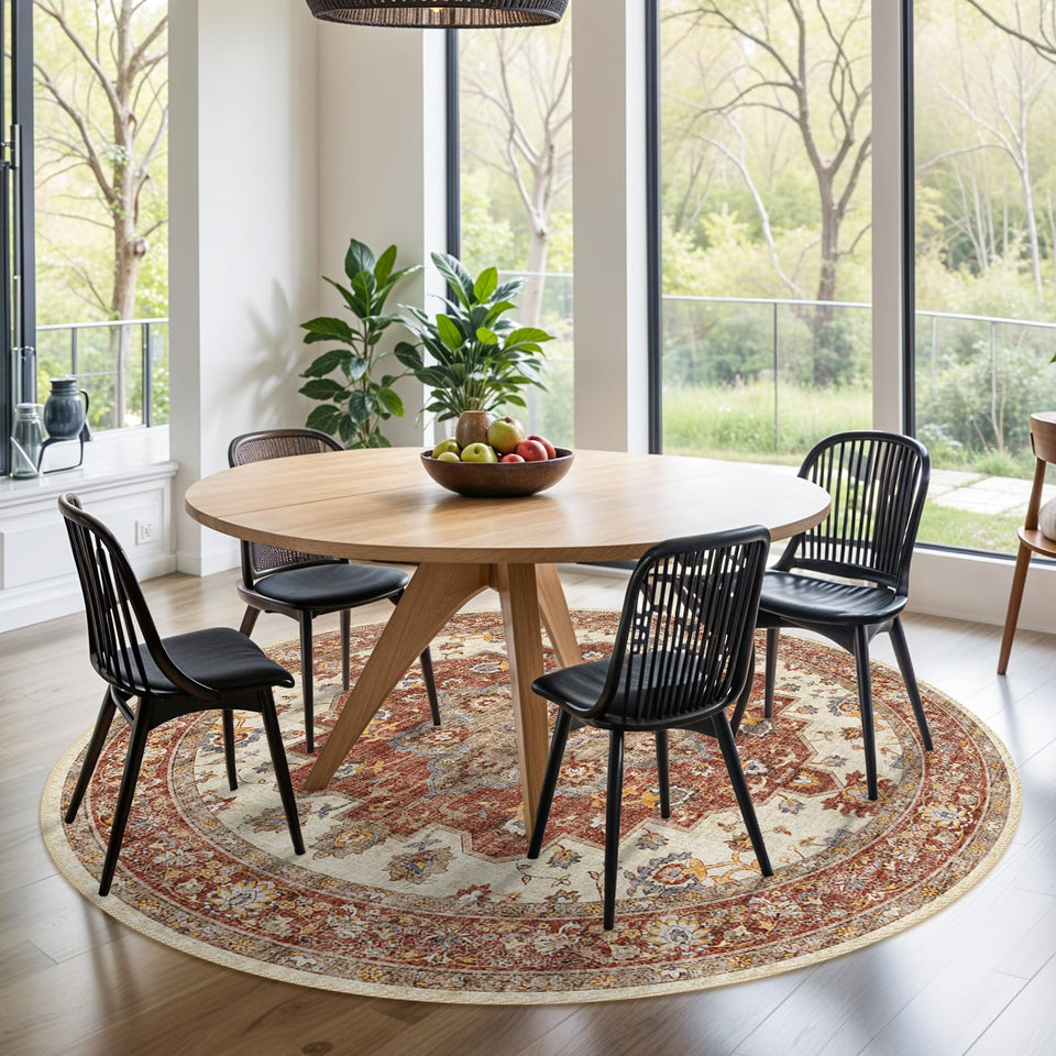 TOPRUUG Washable Oriental Area Rug - 12x15 Rugs for Living Room Soft Carpet for Bedroom Waterproof Floral Distressed Indoor Stain Resistant Non-Shedding Floor Carpets (Green, 12x15)