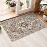 TOPRUUG Washable Oriental Area Rug - 12x15 Rugs for Living Room Soft Carpet for Bedroom Waterproof Floral Distressed Indoor Stain Resistant Non-Shedding Floor Carpets (Green, 12x15)