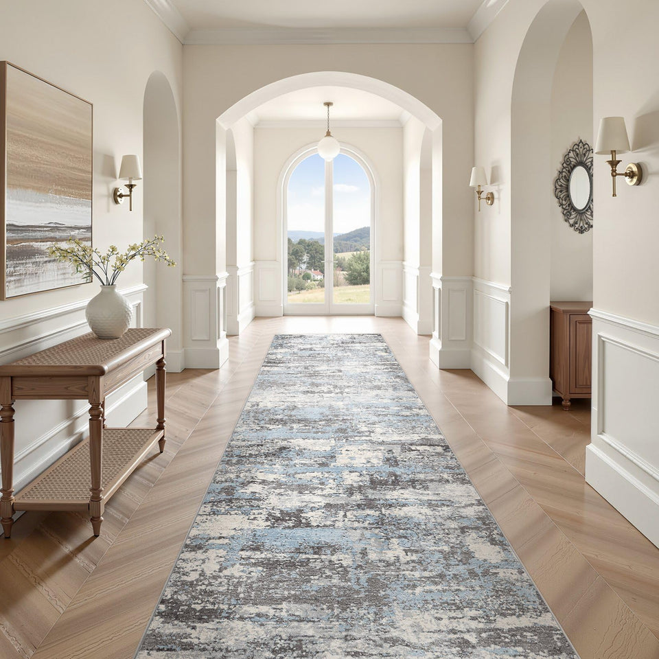 Area Rugs for Living Room: 12x15 Abstract Washable Rug Modern Neutral Large Soft Stain Resistant Non-Slip Backing Machine Table for Bedroom Dining Room Indoor Home Office Carpet - Gold Brown