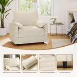 Vesgantti 142" U Shaped Sectional Couch, Comfy Cloud Modular Sectional Sofa with 2 Ottoman Deep Seat Chenille Modern Cloud Sofa, Modular Sofas for Living Room, Bedroom and Apartment, Beige