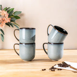 LeRatio Ceramic Dinnerware Sets for 6,Plates and Bowls Sets,Handmade Reactive Glaze Dishes Set,Chip Resistant and Scratch Resistant | Oven&Dishwasher & Microwave Safe-Blue(18PCS)