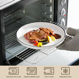 MALACASA Plates and Bowls Sets, 24 Pieces Modern Porcelain Dinnerware Set for 6 Ceramic Dishware Dishes White Kitchen Dinner Dining Ware Set wtih Black Rim Microwave and Dishwasher Safe, Series LUNA